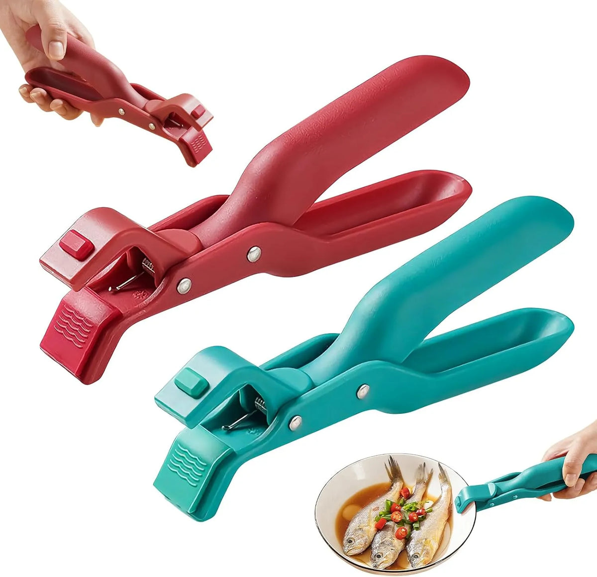 🎉Buy 1 Get 1 Free🎁🥘Multi-Function Anti-Scald Bowl Clip - Red / 👍BUY 1 GET 1 FREE
