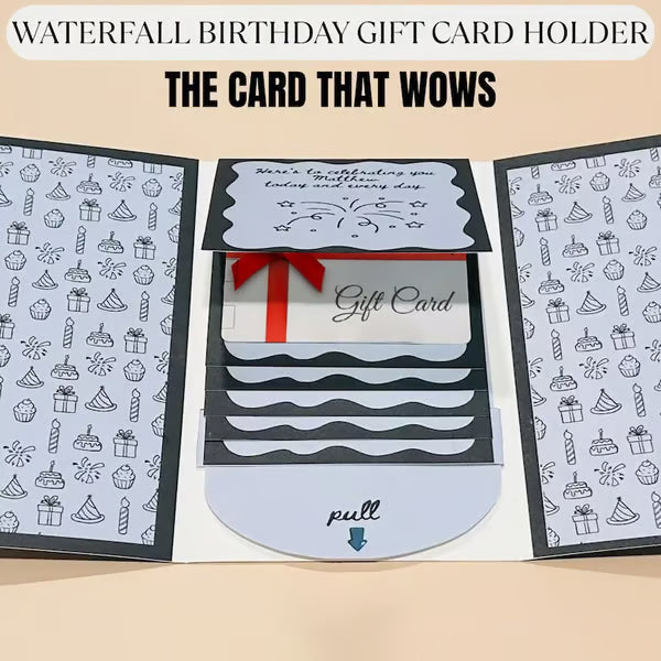 🎂🏆Surprise Price: Only £4.99!!✨Handmade Waterfall Gift Card Booklet💖
