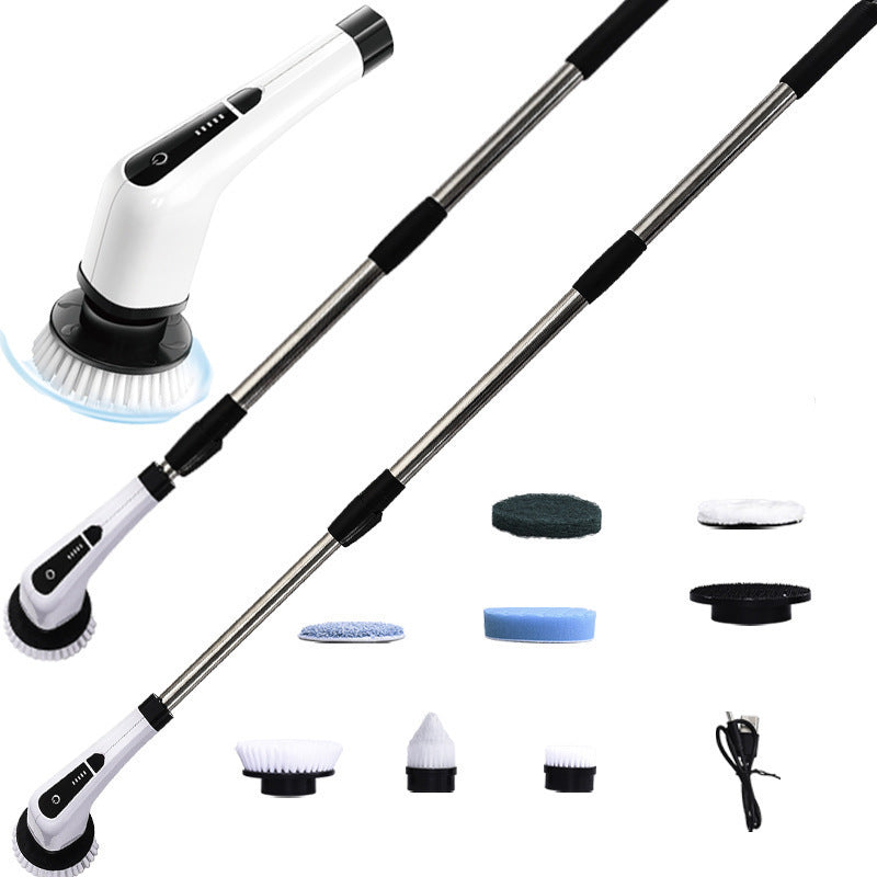 Long-Handle Electric Spin Scrubber for Bathroom & Tile