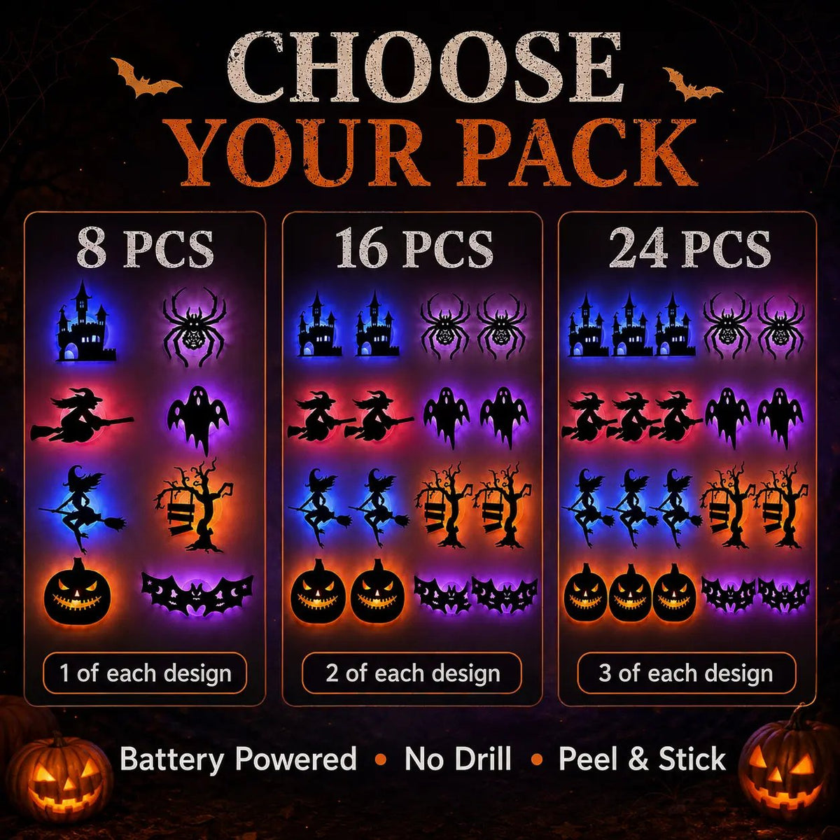 🔥 LAST DAY: 50%–60% OFF | 🎃 Halloween LED Silhouette Wall Light Stickers