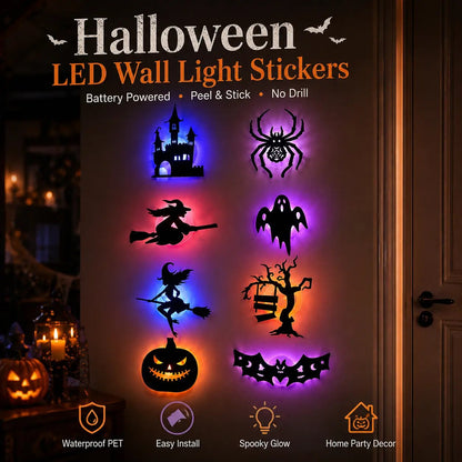 🔥 LAST DAY: 50%–60% OFF | 🎃 Halloween LED Silhouette Wall Light Stickers
