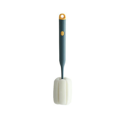 Long-Handle Sponge Bottle & Glass Cleaning Brush – Non-Scratch Cup Scrubber