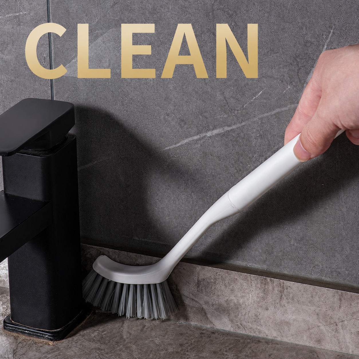Long-Handle Crevice & Grout Cleaning Brush