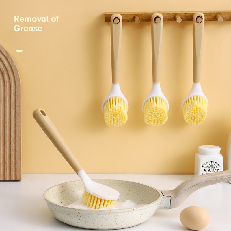 Long-Handle Dish & Pot Scrub Brush for Kitchen Cleaning