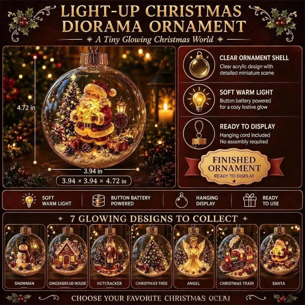 Christmas Light-Up Diorama Ornament