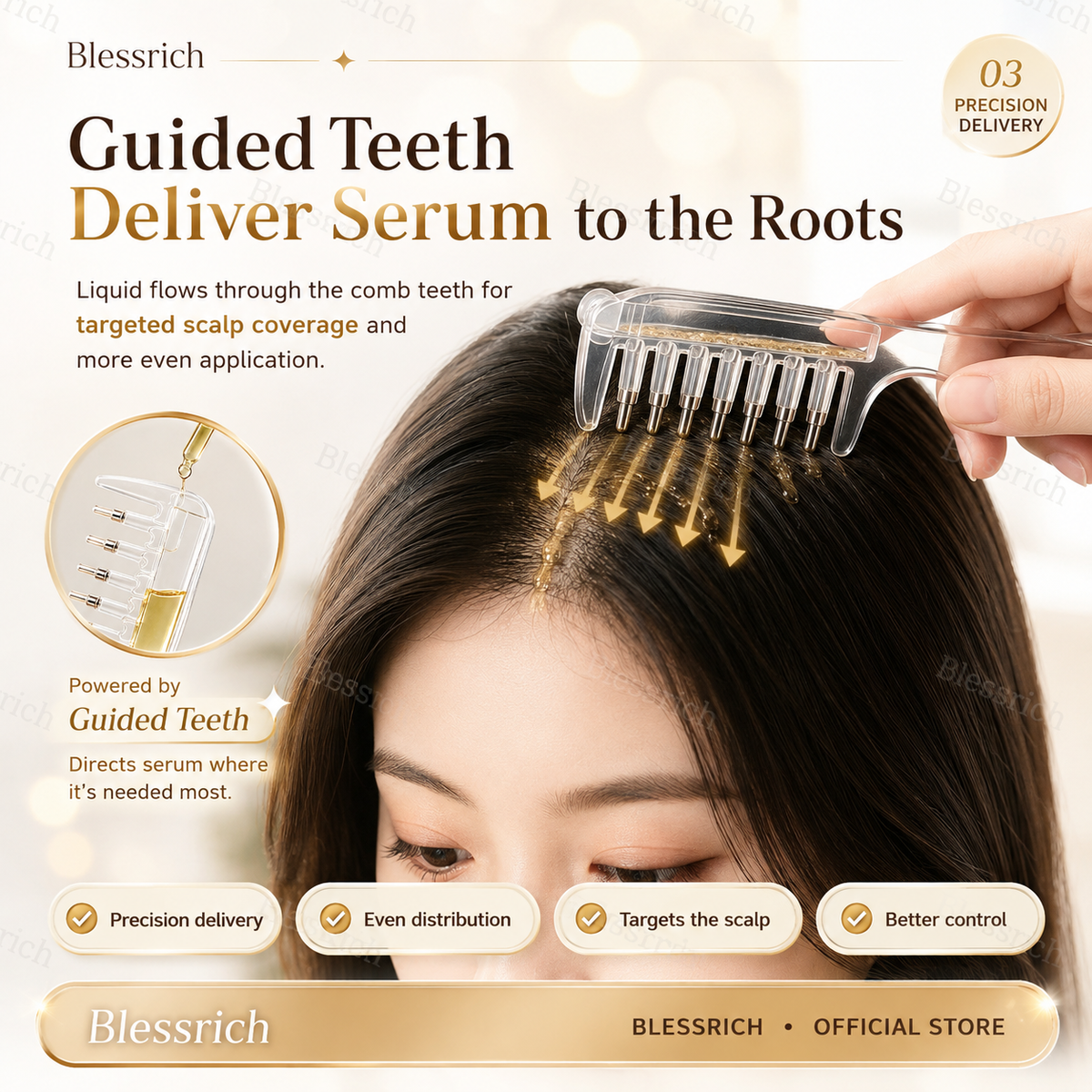 💕Scalp Serum Applicator Comb ⏰