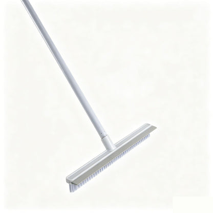 Long-Handle Floor Scrub Brush with Squeegee