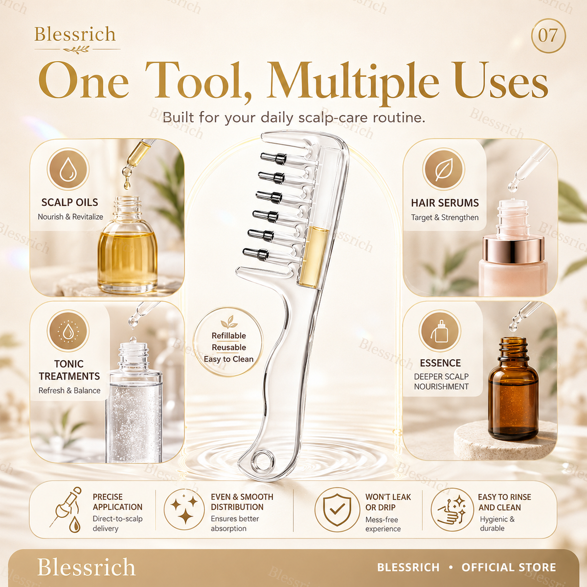 💕Scalp Serum Applicator Comb ⏰