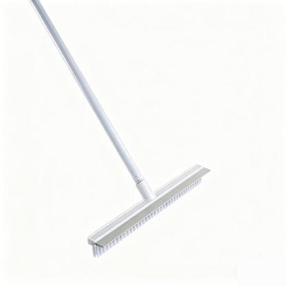 Long-Handle Floor Scrub Brush with Squeegee