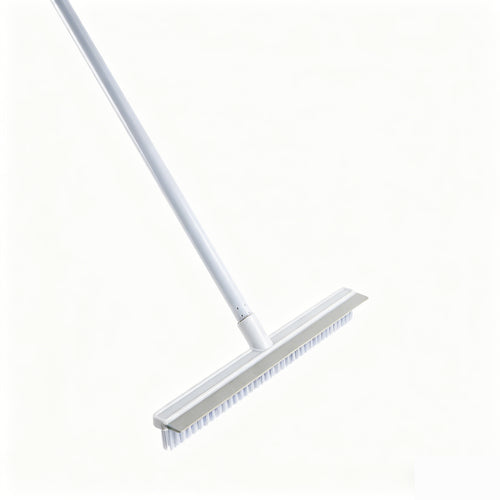 Long-Handle Floor Scrub Brush with Squeegee