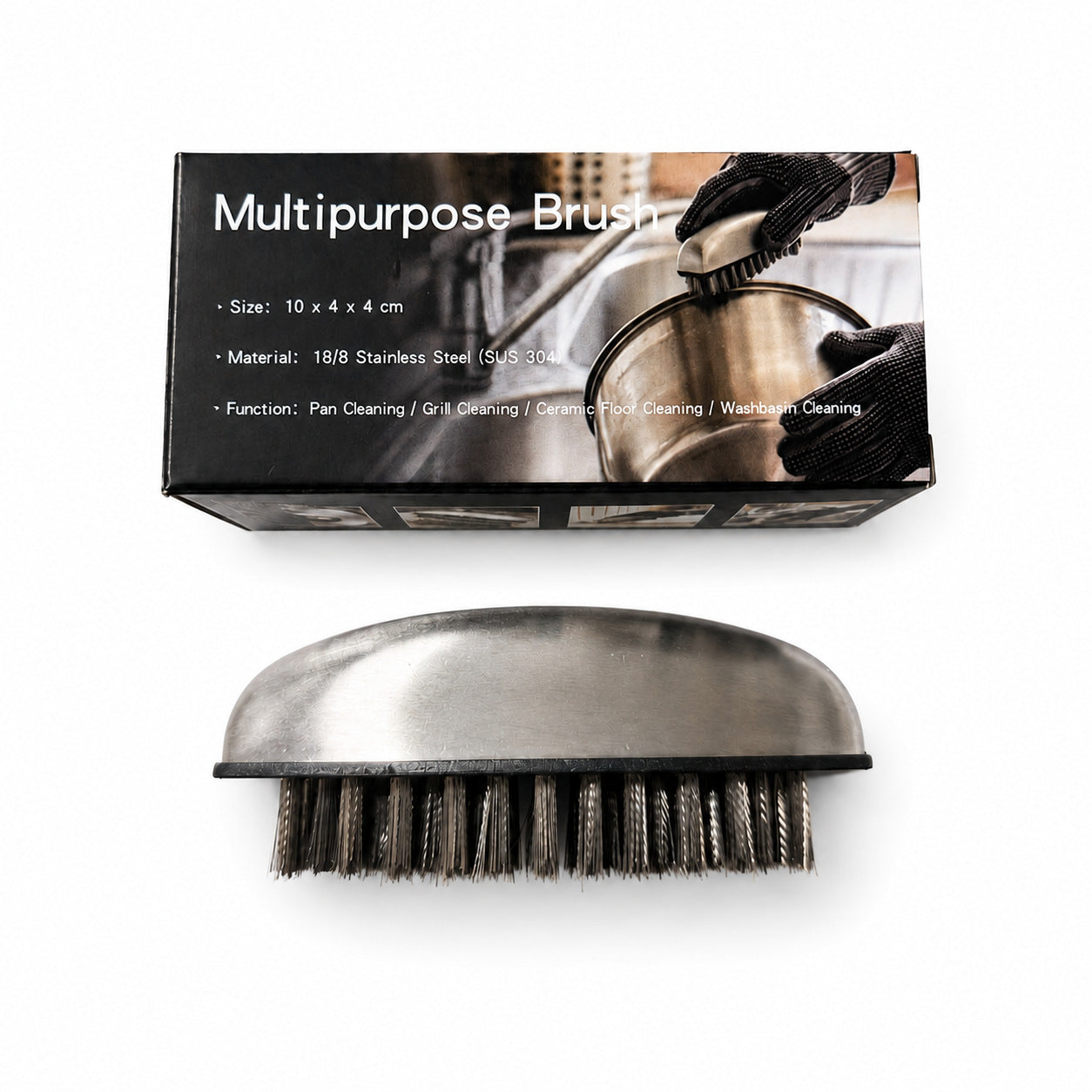Stainless Steel Handheld Scrub Brush
