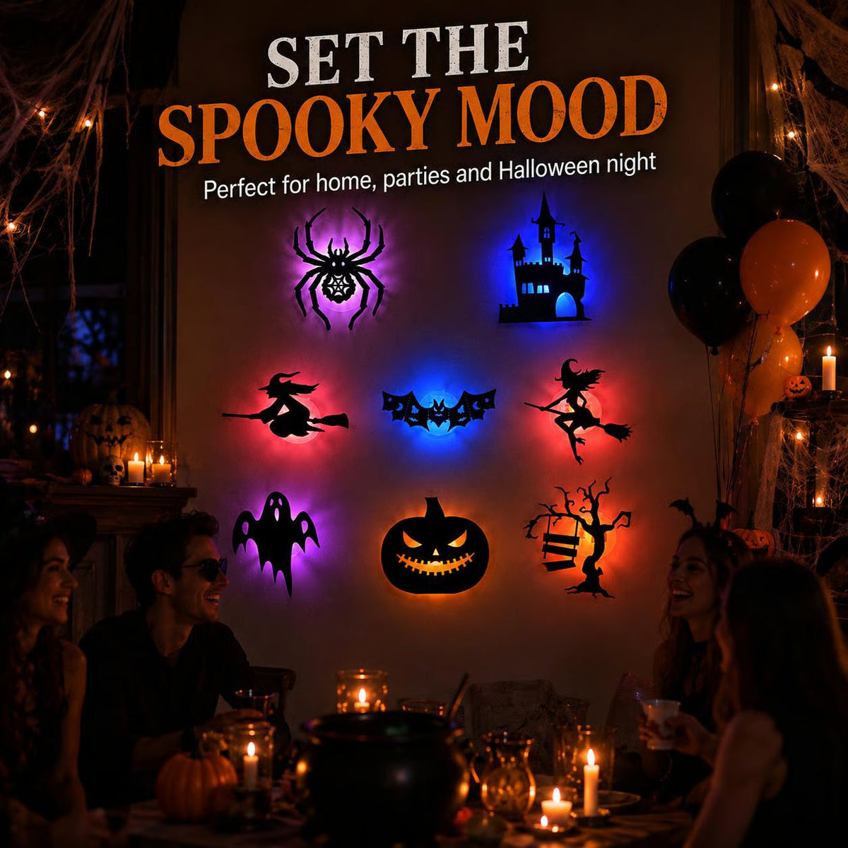 🔥 LAST DAY: 50%–60% OFF | 🎃 Halloween LED Silhouette Wall Light Stickers