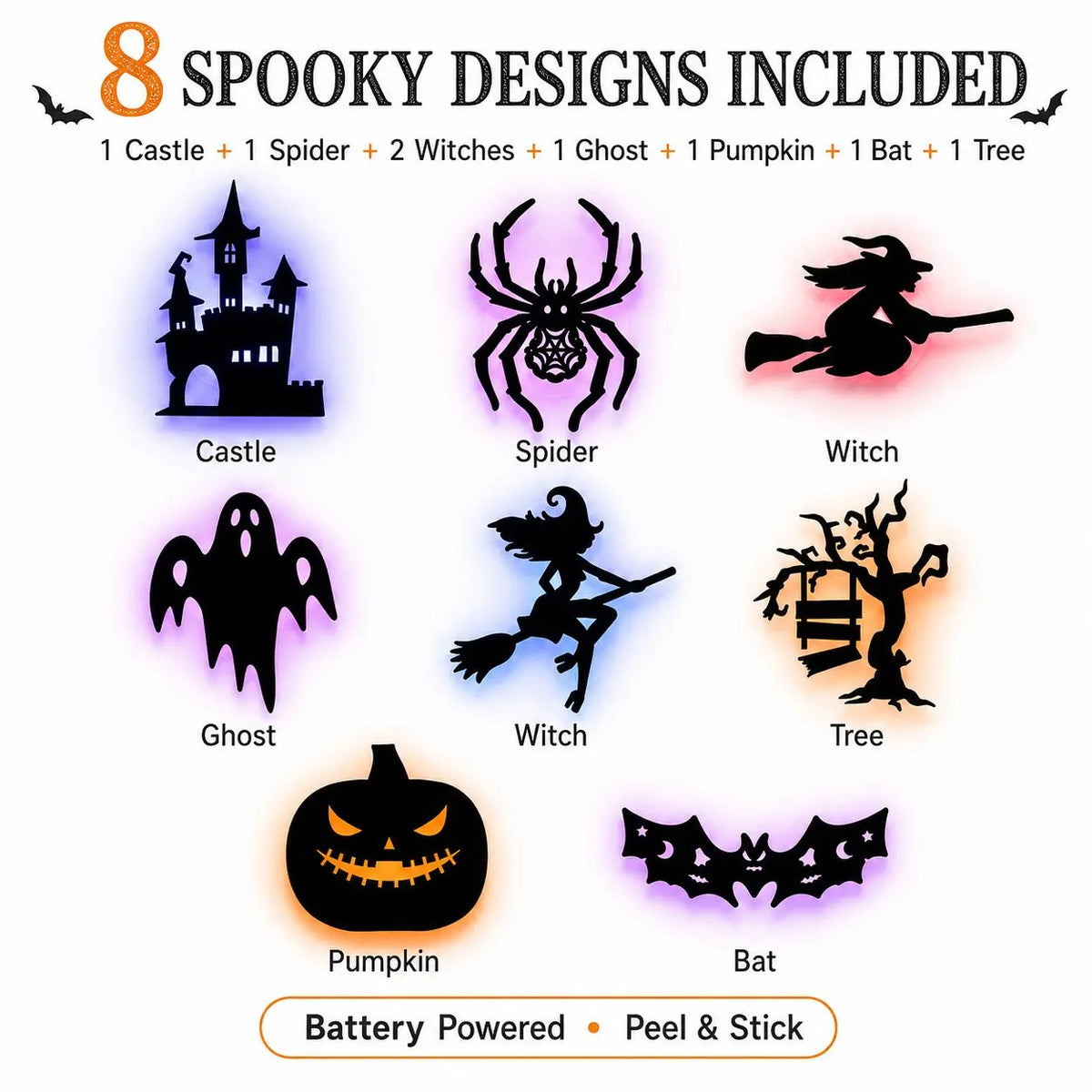 🔥 LAST DAY: 50%–60% OFF | 🎃 Halloween LED Silhouette Wall Light Stickers
