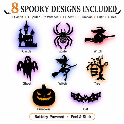 🔥 LAST DAY: 50%–60% OFF | 🎃 Halloween LED Silhouette Wall Light Stickers