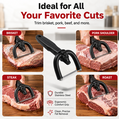🥩 Precision Handheld Fat Trimmer for Beef & Pork