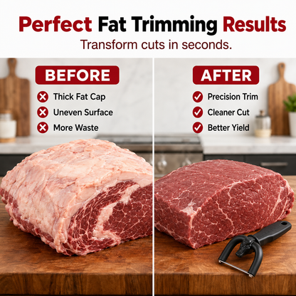 🥩 Precision Handheld Fat Trimmer for Beef & Pork