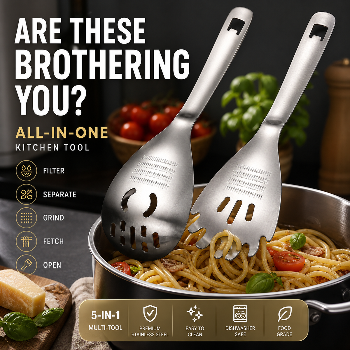 🔥 BUY MORE, GET MORE FREE! — Stainless Steel Multi-Function Spoon Set