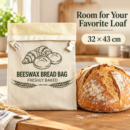 🍞 Reusable Beeswax Bread Bag – Fresh Up to 30 Days