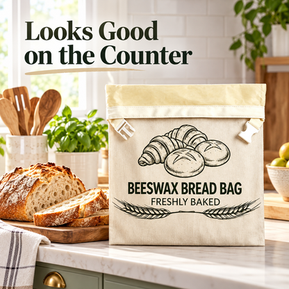 🍞 Reusable Beeswax Bread Bag – Fresh Up to 30 Days
