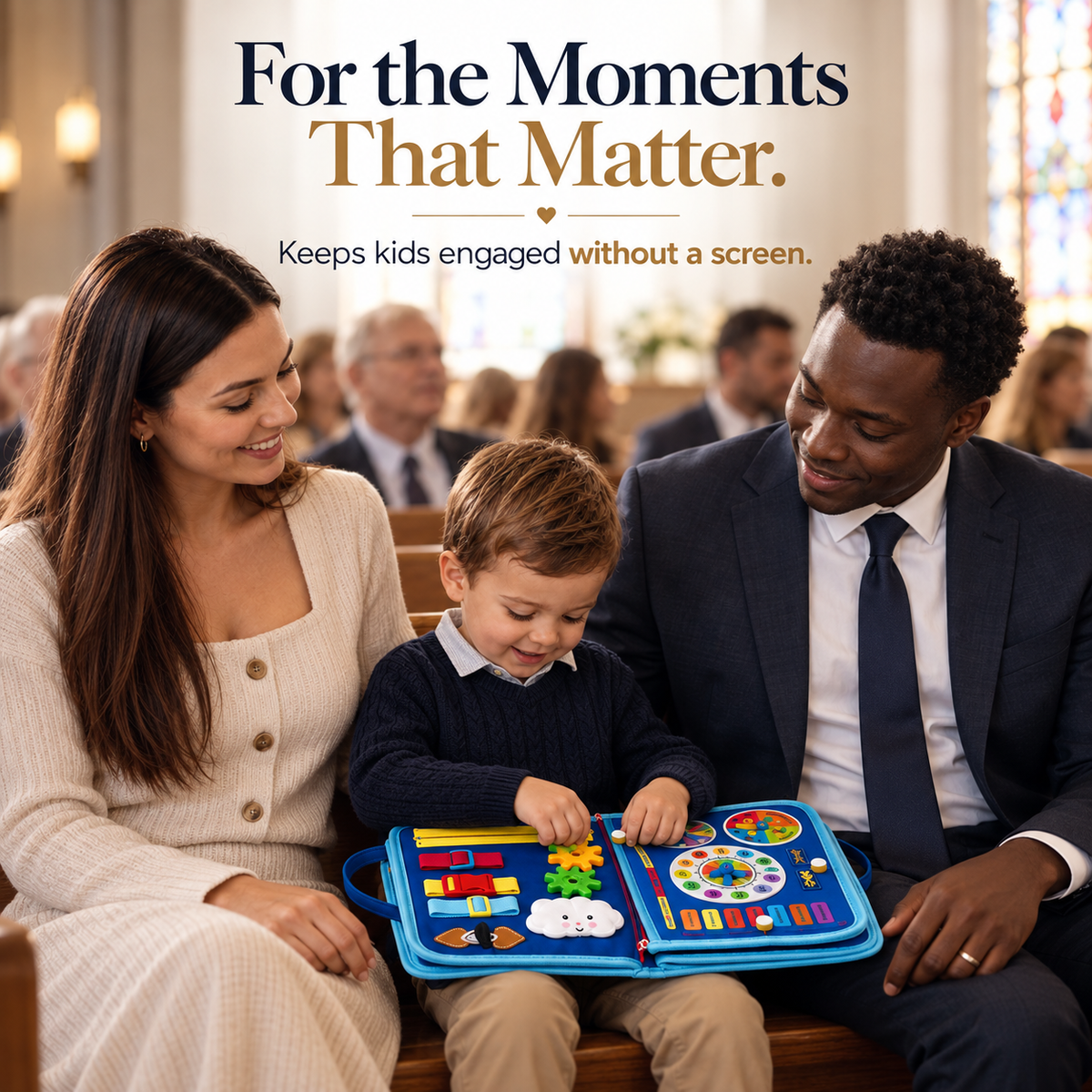 16-in-1 Montessori Busy Book with 8 Interactive Pages | Screen-Free Play for Curious Little Minds
