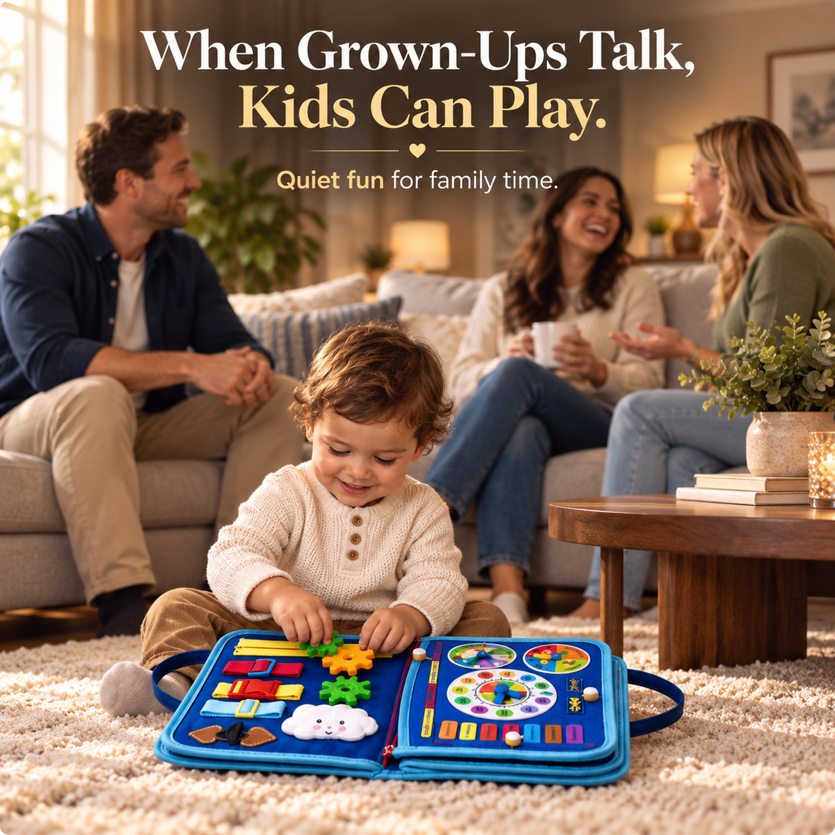 16-in-1 Montessori Busy Book with 8 Interactive Pages | Screen-Free Play for Curious Little Minds