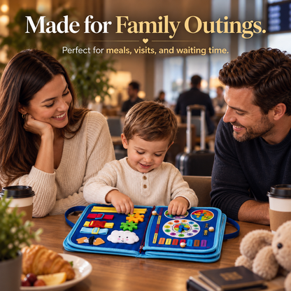 16-in-1 Montessori Busy Book with 8 Interactive Pages | Screen-Free Play for Curious Little Minds