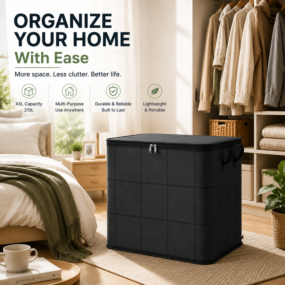 🏠XXL 180L Storage Bag — Extra-Large Home & Moving Organizer🔥