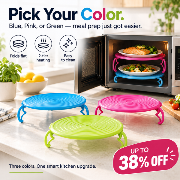 📢Stop Reheating One Plate at a Time — Heat Two at Once.