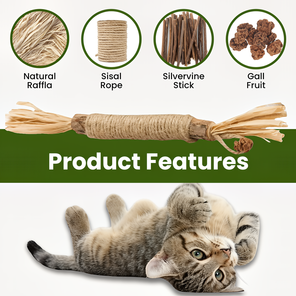 😻 More Happy Chews, More Playtime!  Give your cat a naturally engaging way to chew, play, and stay entertained.