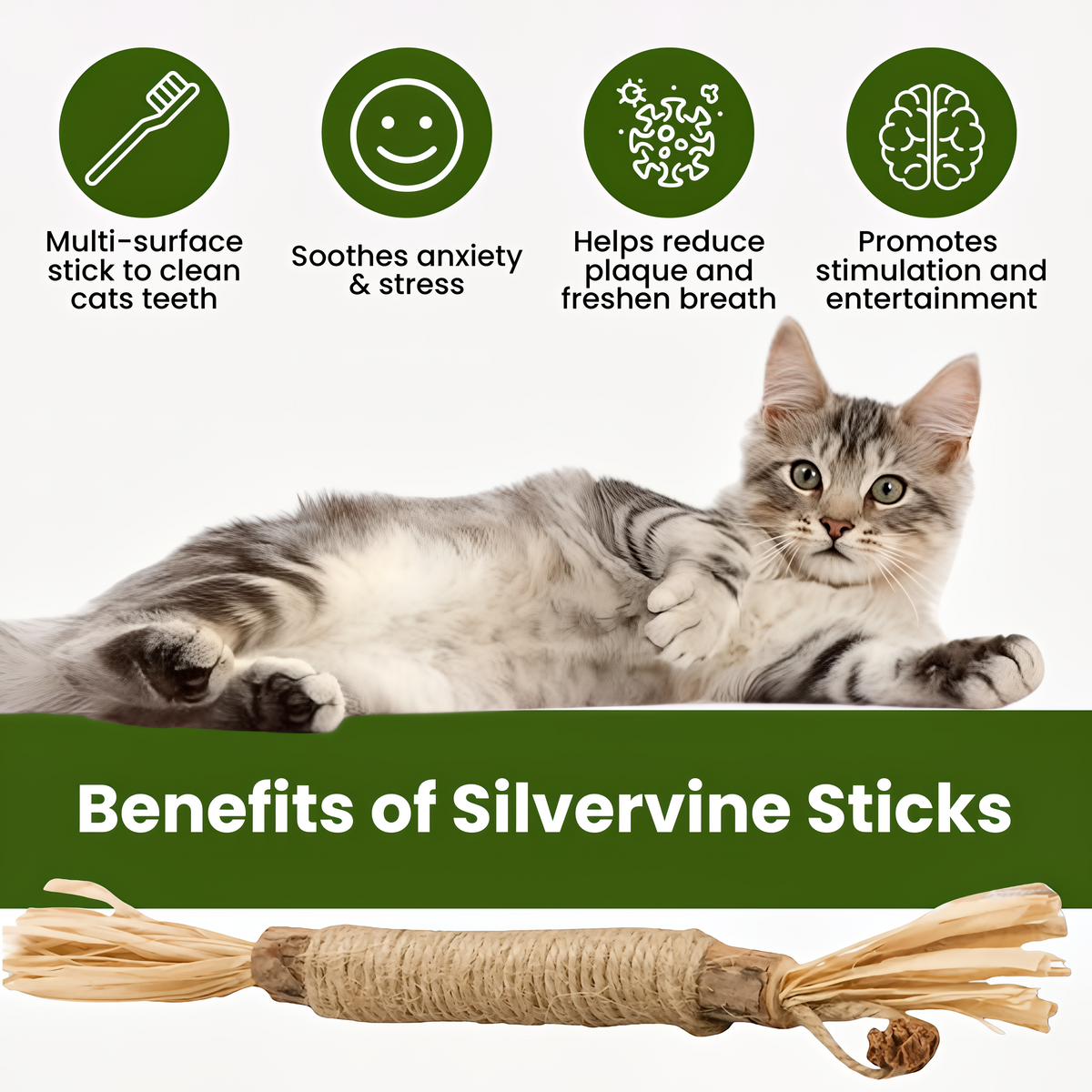😻 More Happy Chews, More Playtime!  Give your cat a naturally engaging way to chew, play, and stay entertained.