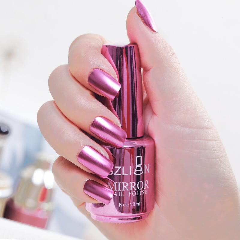Metallic Mirror Nail Polish – High-Shine Chrome Finish, No UV Needed 🎁 Buy 1 Get 1 FREE ✨ Mirror-Like Shine · ⚡ Fast Air-Dry · 💡 No UV Lamp · 🎨 12 Luxe Shades