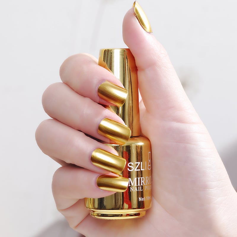 Metallic Mirror Nail Polish – High-Shine Chrome Finish, No UV Needed 🎁 Buy 1 Get 1 FREE ✨ Mirror-Like Shine · ⚡ Fast Air-Dry · 💡 No UV Lamp · 🎨 12 Luxe Shades