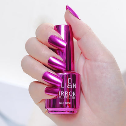 Metallic Mirror Nail Polish – High-Shine Chrome Finish, No UV Needed 🎁 Buy 1 Get 1 FREE ✨ Mirror-Like Shine · ⚡ Fast Air-Dry · 💡 No UV Lamp · 🎨 12 Luxe Shades
