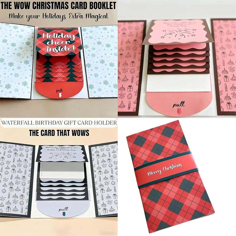 🎂🏆Surprise Price: Only £4.99!!✨Handmade Waterfall Gift Card Booklet💖
