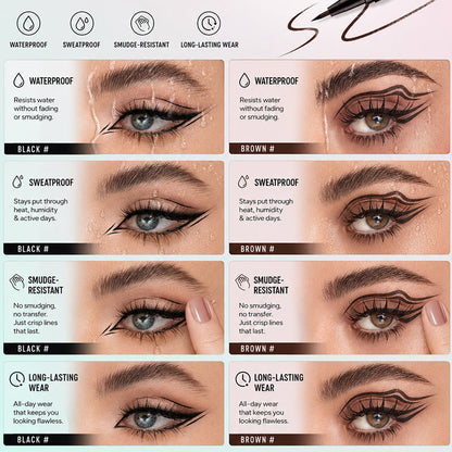 🥳2026 HOT SALE🥳💞50K+ SOLD!👁️💧 BUY 2 GET 1 FREE! Waterproof Liquid Eyeliner – Ultra‑fine tip, fast‑drying, 12H wear. No smudge, no fade. Gentle on eyes. 🖌️✨