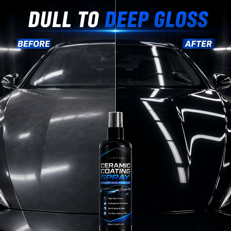 🚗✨ Nano Ceramic Coating Spray – Hydrophobic Protection & Deep Mirror Shine