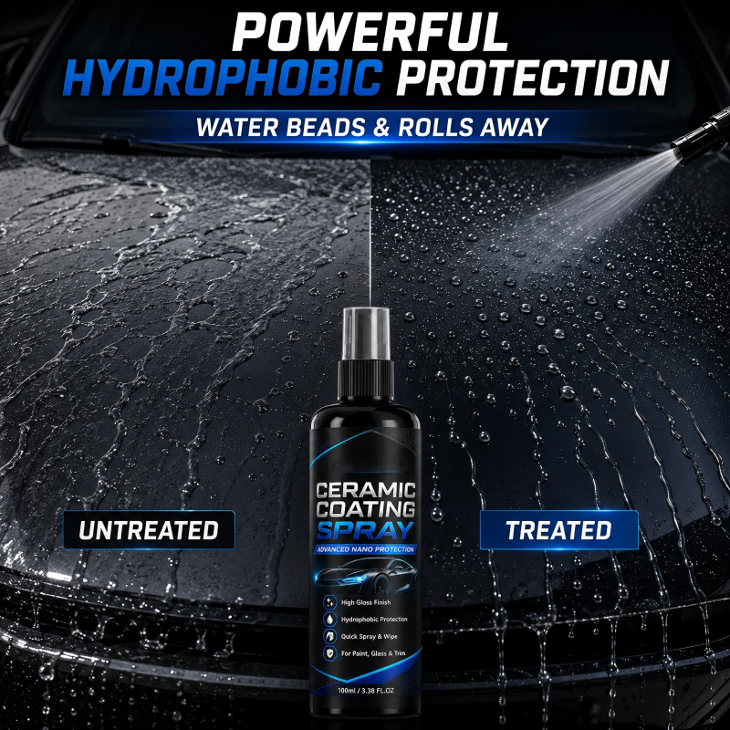 🚗✨ Nano Ceramic Coating Spray – Hydrophobic Protection & Deep Mirror Shine