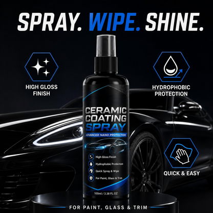 🚗✨ Nano Ceramic Coating Spray – Hydrophobic Protection & Deep Mirror Shine