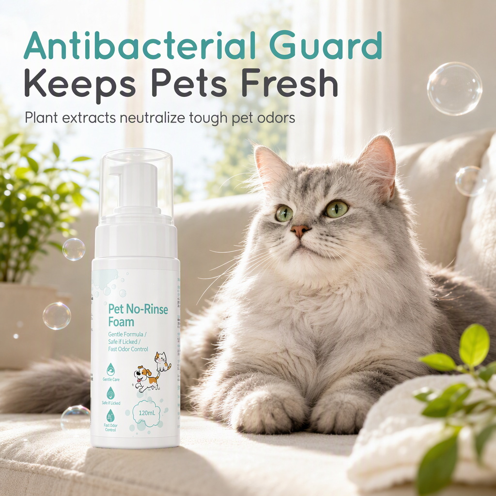 🐾 Save 75%! 🧼 No-Rinse Pet Cleansing Foam – For cats & dogs ✨
