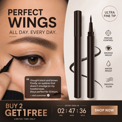 🥳2026 HOT SALE🥳💞50K+ SOLD!👁️💧 BUY 2 GET 1 FREE! Waterproof Liquid Eyeliner – Ultra‑fine tip, fast‑drying, 12H wear. No smudge, no fade. Gentle on eyes. 🖌️✨